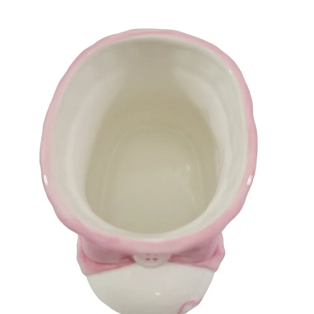 Burton and Burton Baby Girl Bootie Plant Pot Ceramic Planter Baby Shower Décor
